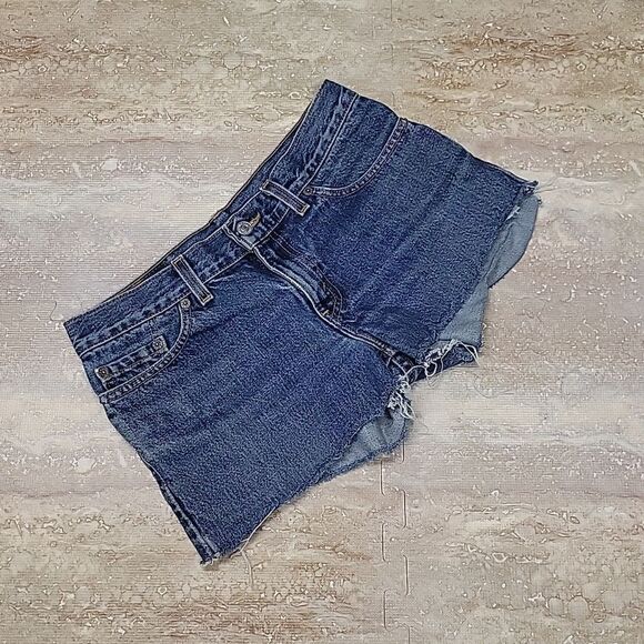 Levi's Pants - LEVIS WOMENS CUTOFF SUPER LOW SHORTS CUT BY USER SIZE 7 juniors
